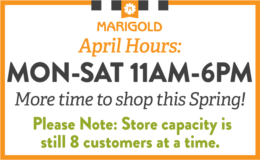 Updated Hours Starting April 5!