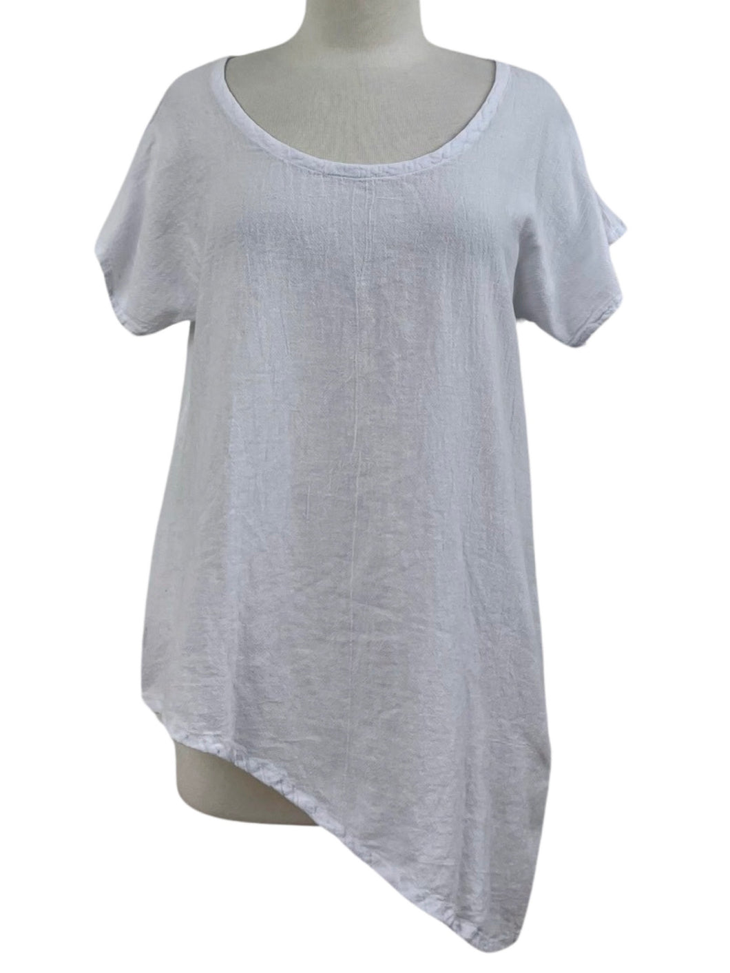 Oh My Gauze SHORT SLEEVE ASYMETRIC TOP - ORIGINALLY $53