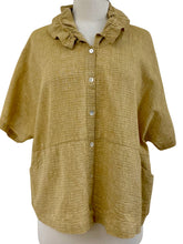 Load image into Gallery viewer, Chalet LINEN COLLAR SHORT SLEEVE BLOUSE ELOISA - ORIGINALLY $197
