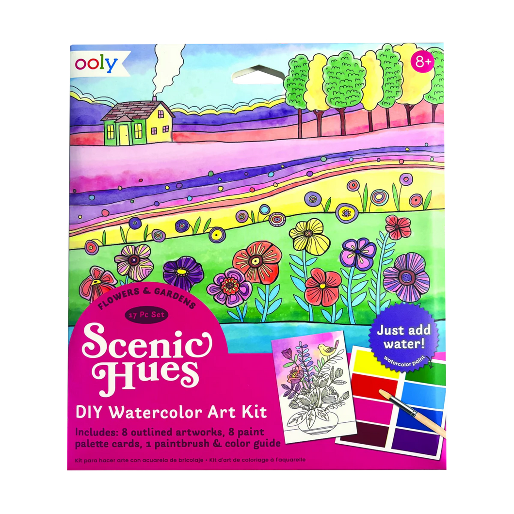 ooly WATERCOLOR FLOWER GARDEN KIT