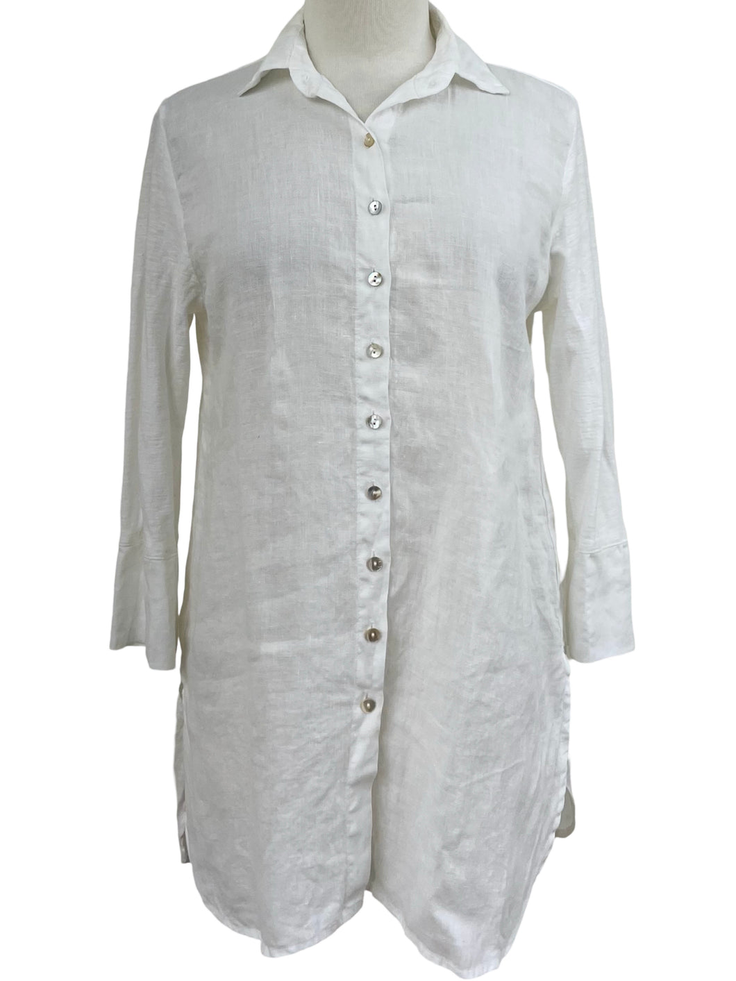 Cut Loose LINEN COMBO EASY SHIRT - ORIGINALLY $115