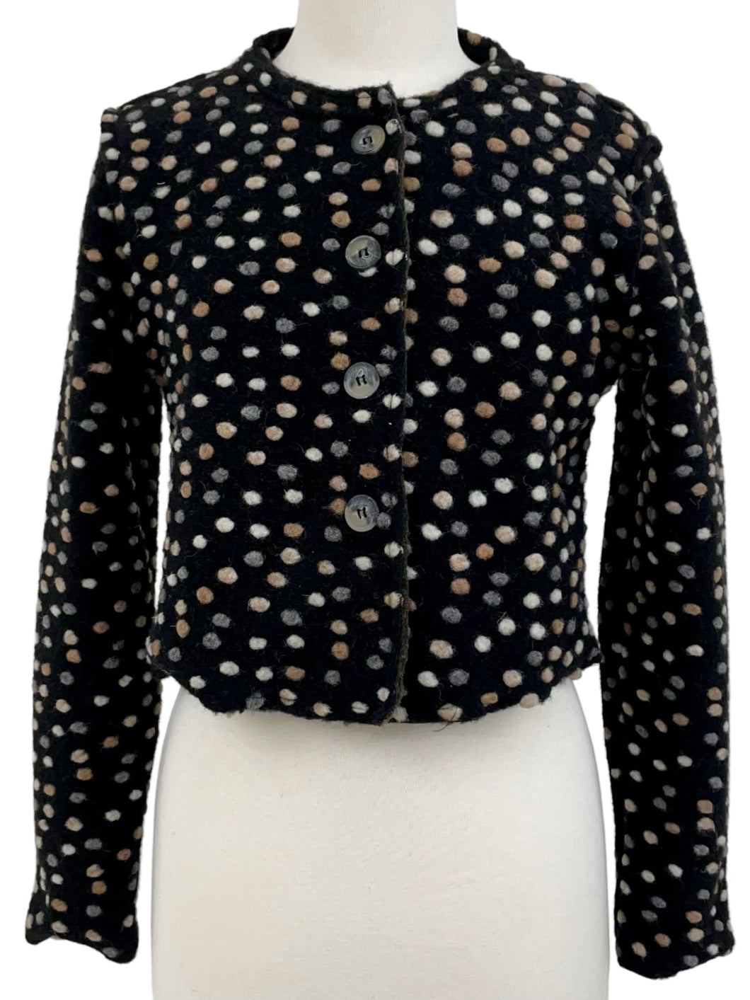 Cut Loose BOILED WOOL DOT CARDI