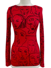 Load image into Gallery viewer, AMB Designs FACES LONG SLEEVE LAYER TEE
