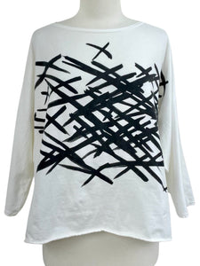 Cynthia Ashby CREW GRAPHIC TEE - ORIGINALLY $169