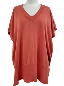 Cynthia Ashby SHORT SLEEVE V NECK SWEATER BOBBI