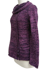 Load image into Gallery viewer, Habitat TWEED CHENILLE BUTTON COWL SWEATER
