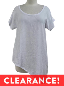 Oh My Gauze SHORT SLEEVE ASYMETRIC TOP - ORIGINALLY $53