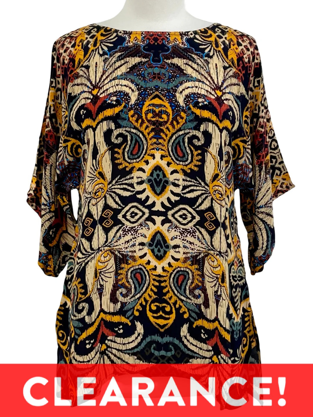 Shana SHORT SLEEVE PRINT BLOUSE - Originally $99