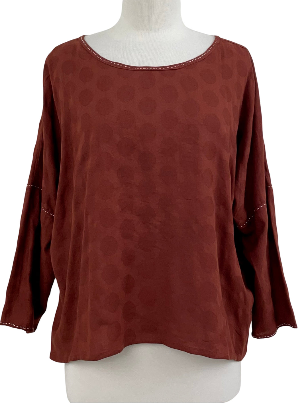 Yaza JACQUARD CREW BLOUSE