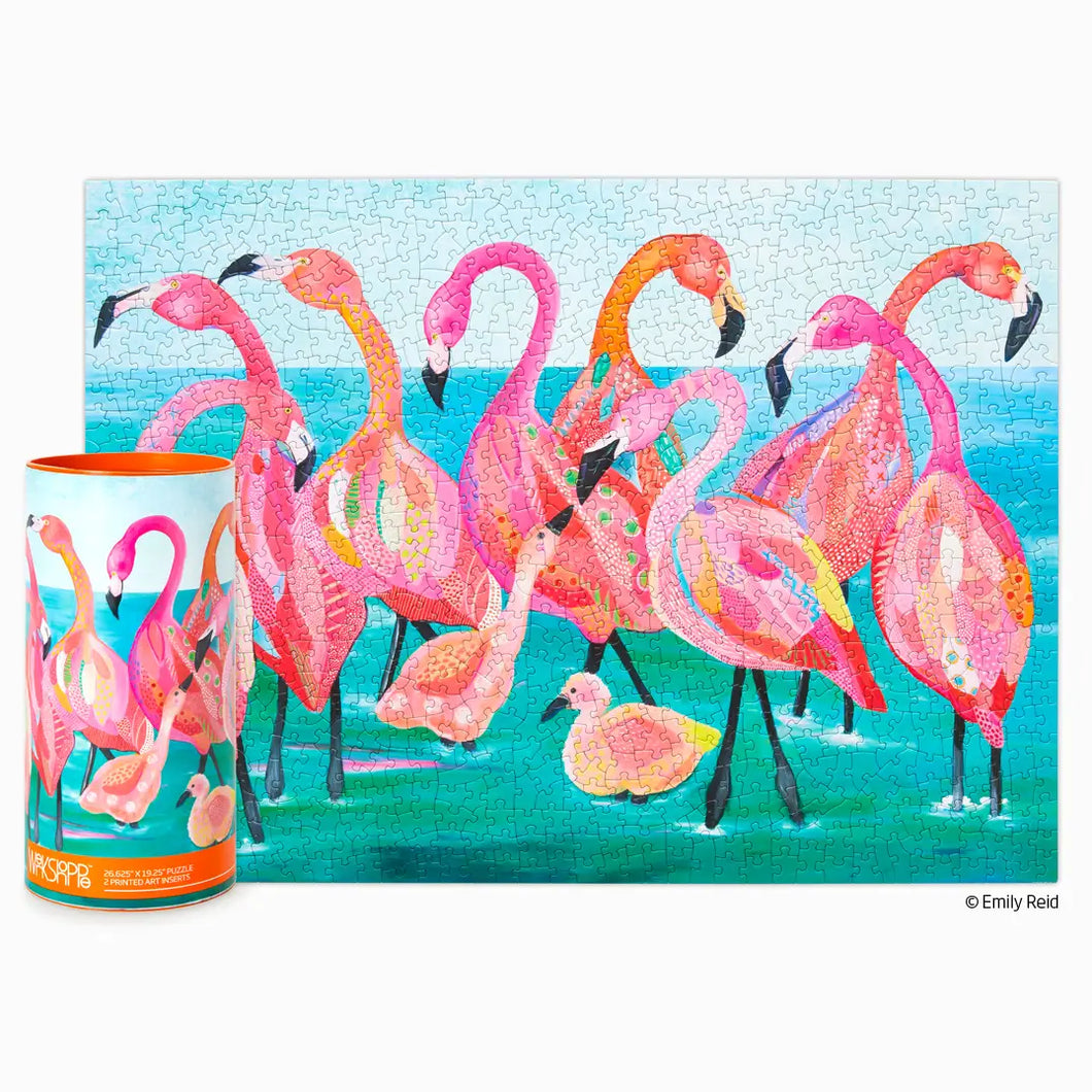 WerkShoppe FLAMINGO BEACH PUZZLE 1000 PIECES